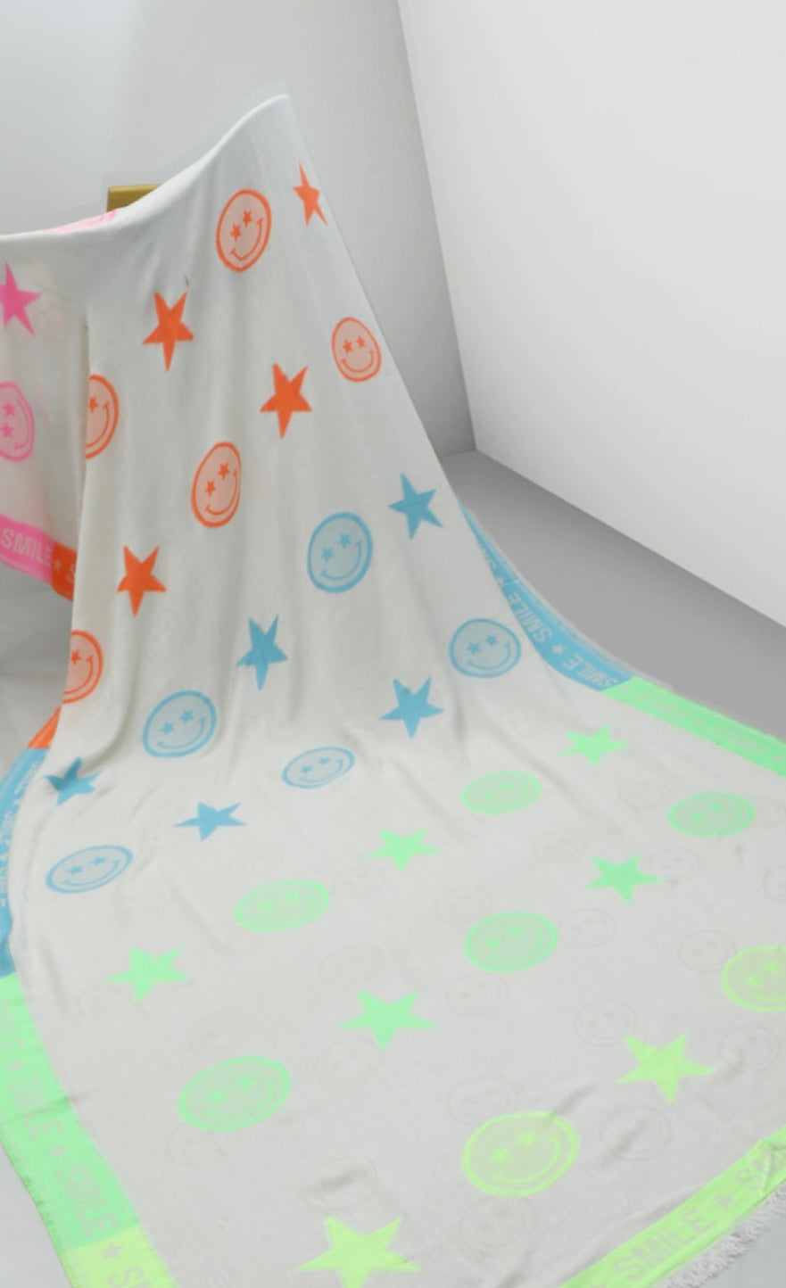 Buntes XXL-Tuch Smiley