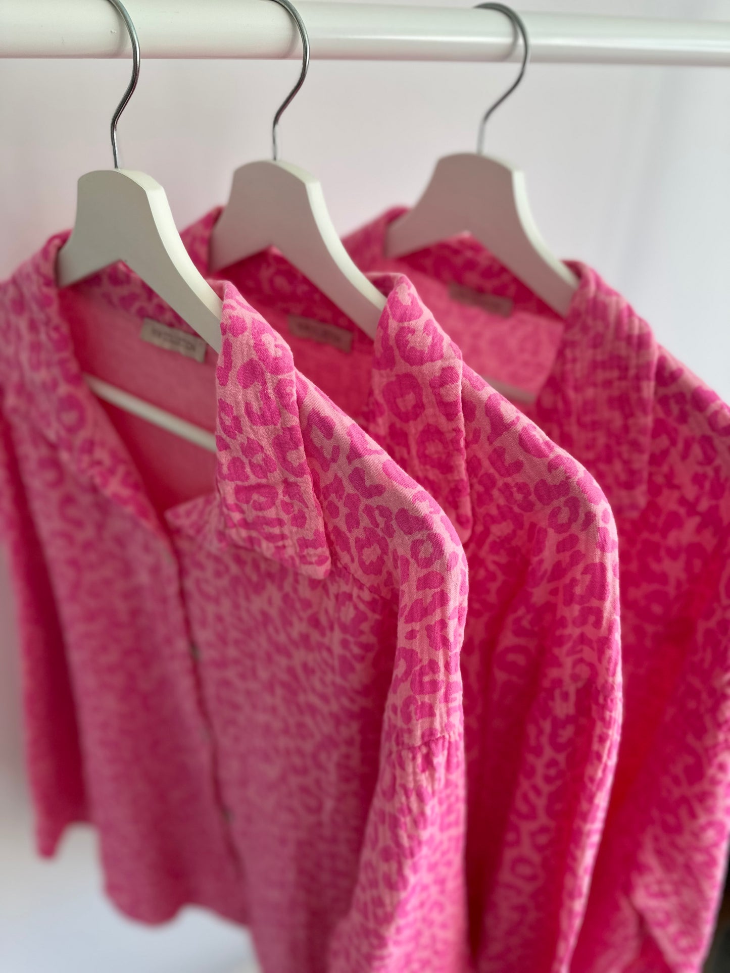 Musselinbluse Leo pink