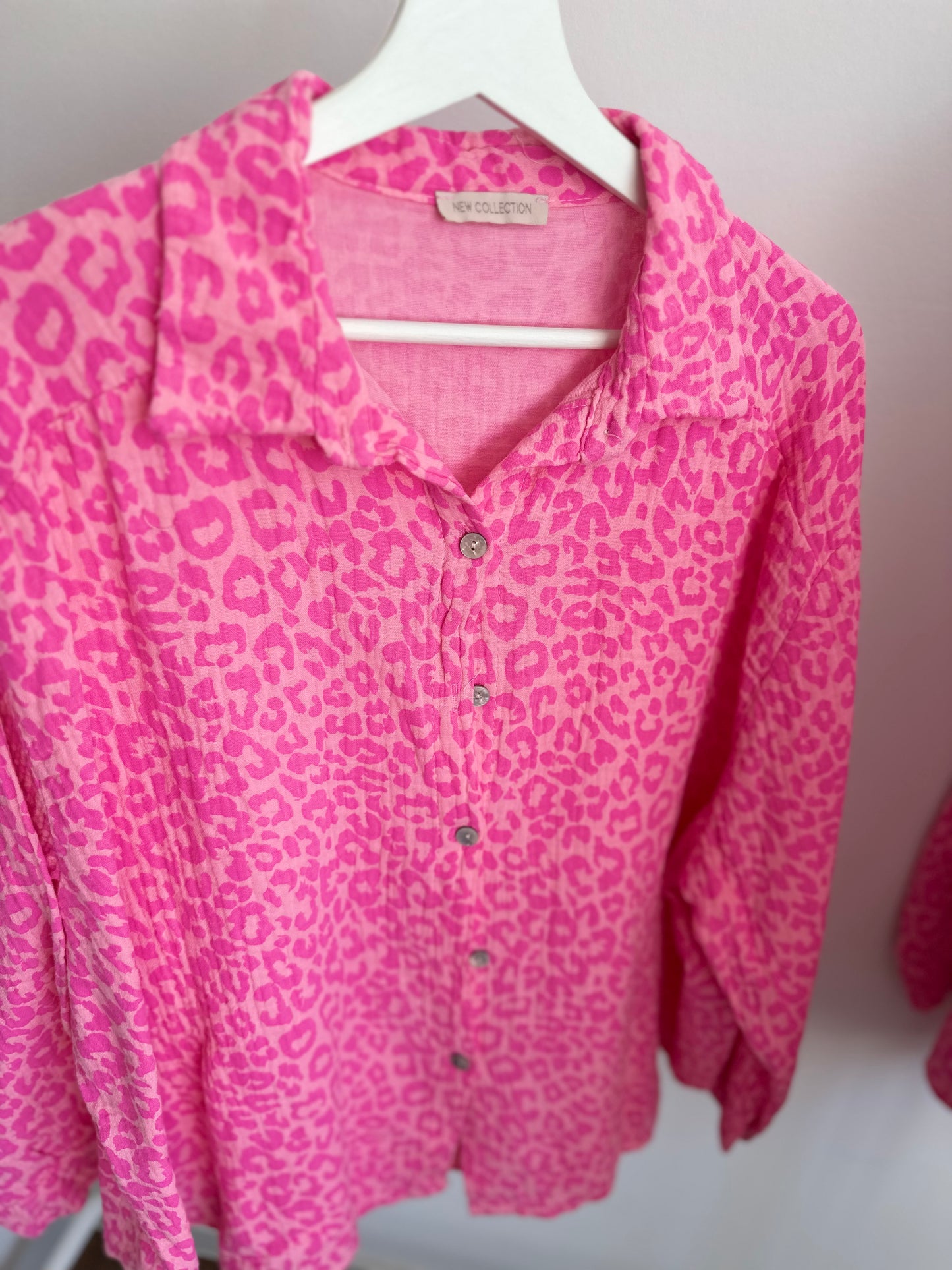 Musselinbluse Leo pink