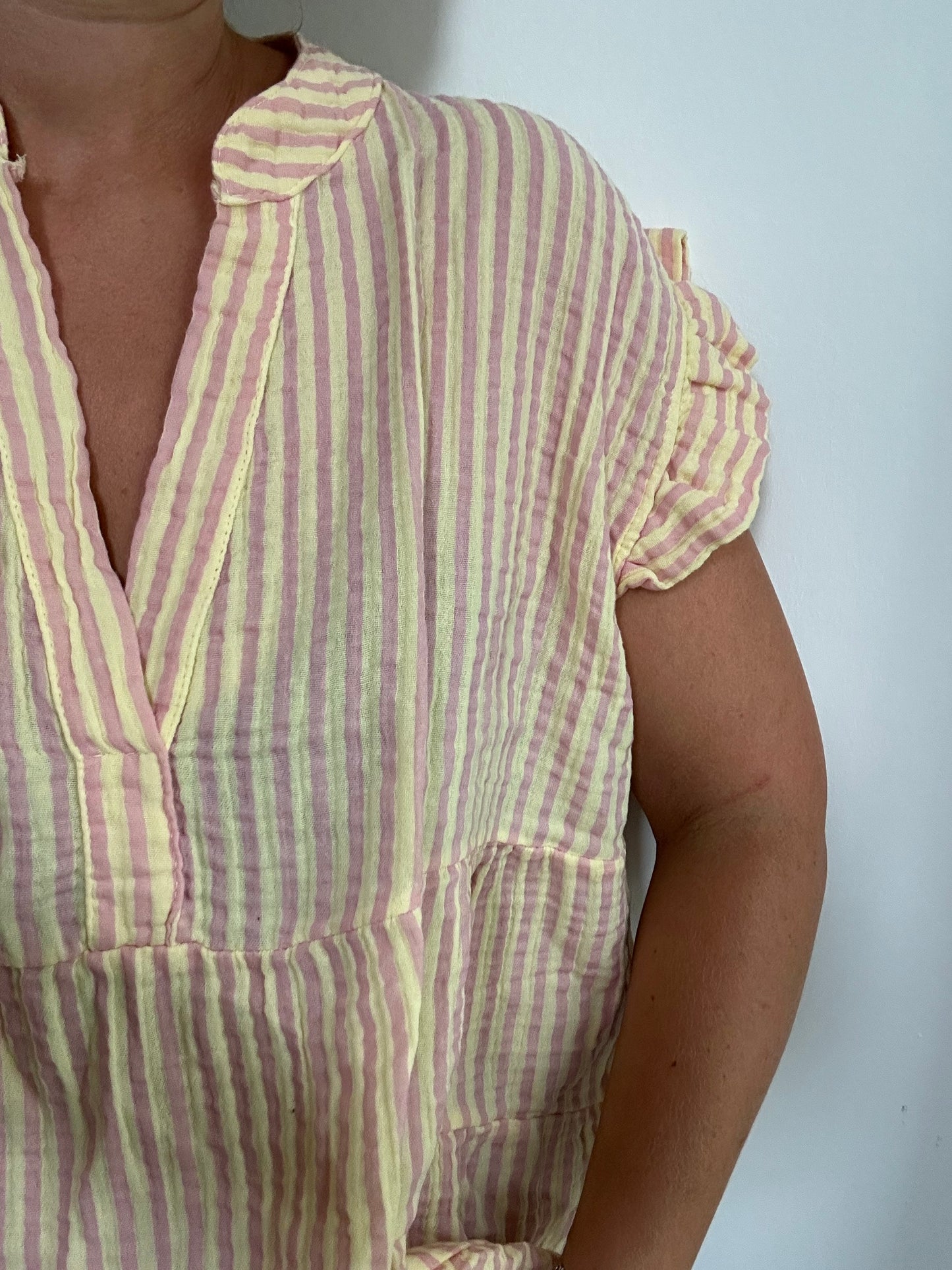 Musselin-Bluse mit Volants
