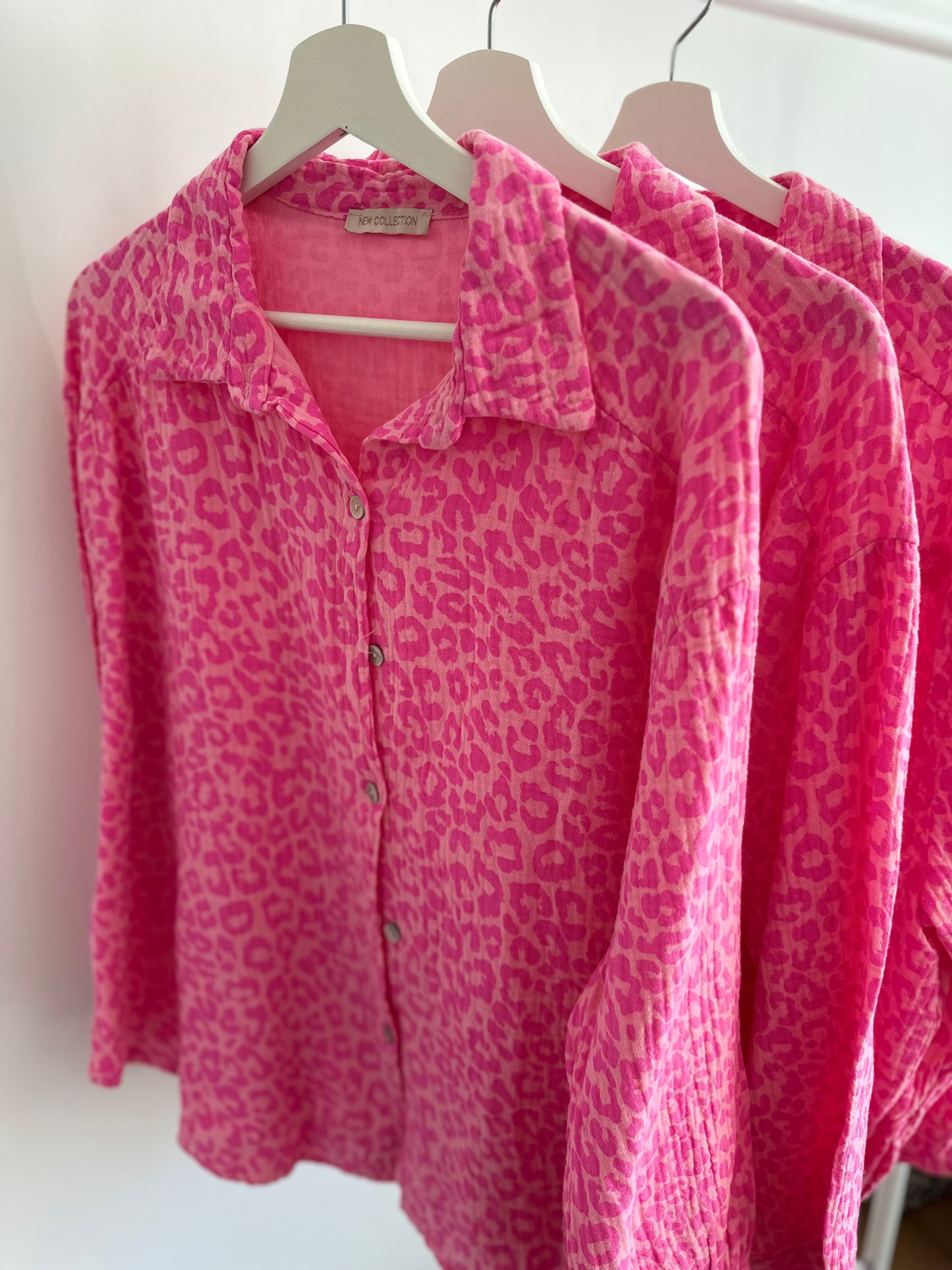 Musselinbluse Leo pink