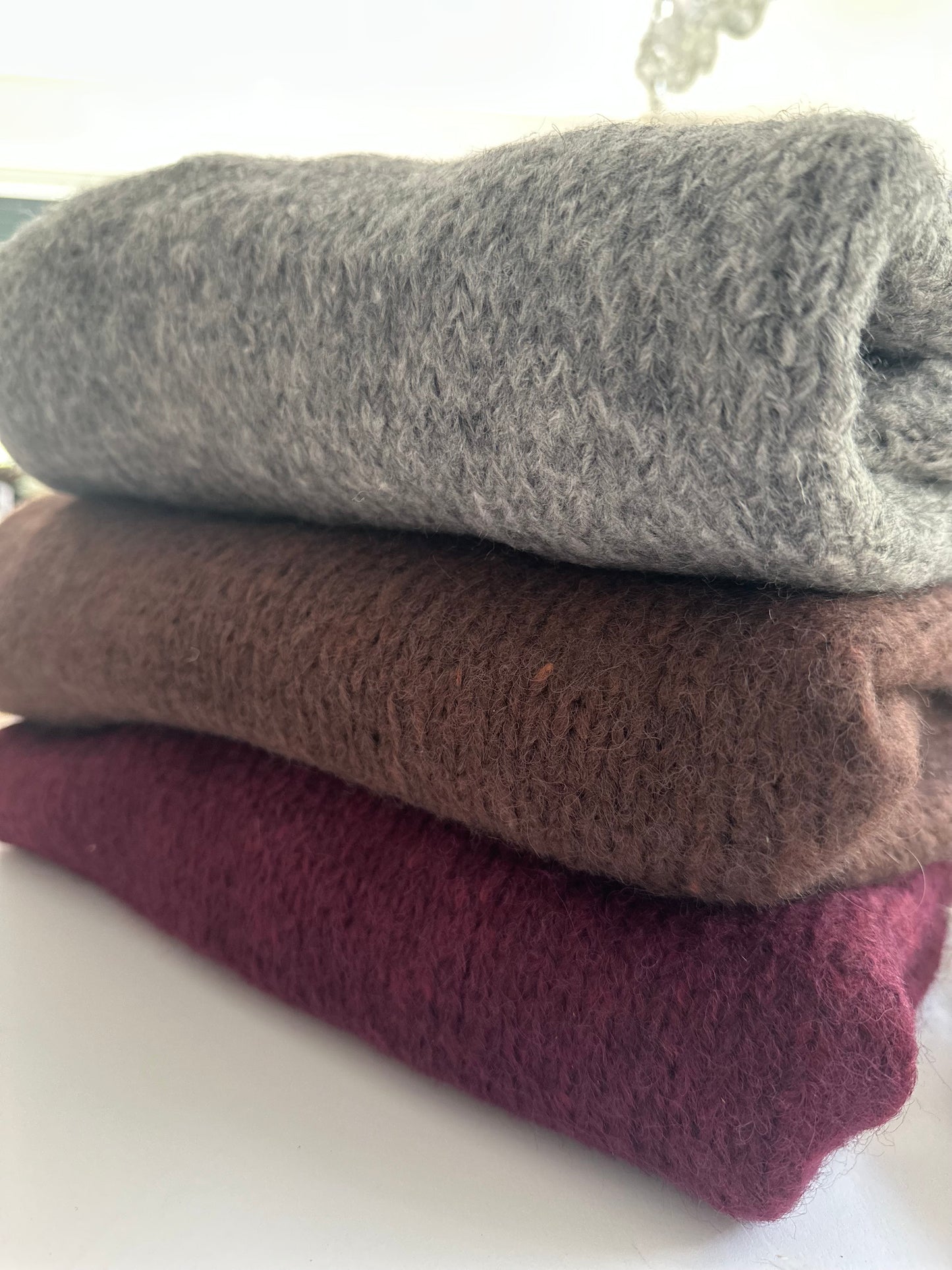 Flauschiger Stehkragen Pullover