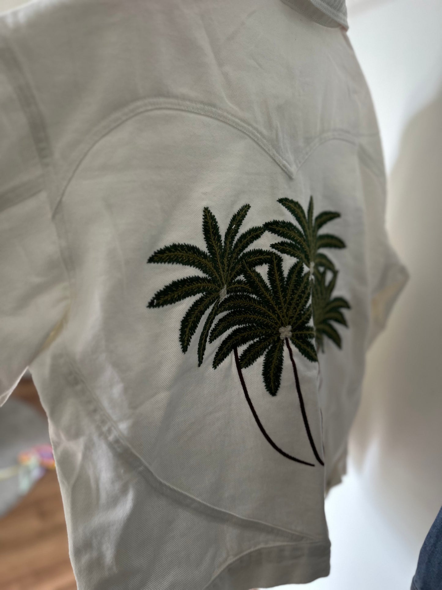 Jeansjacke - Palm White