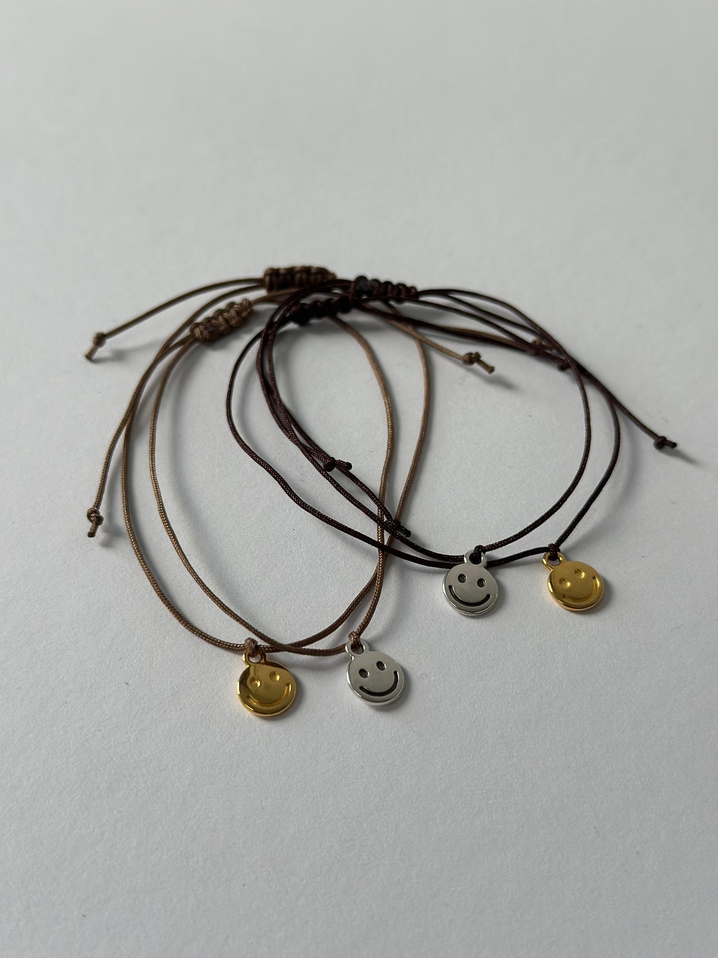 Smilie Armband - silber&gold