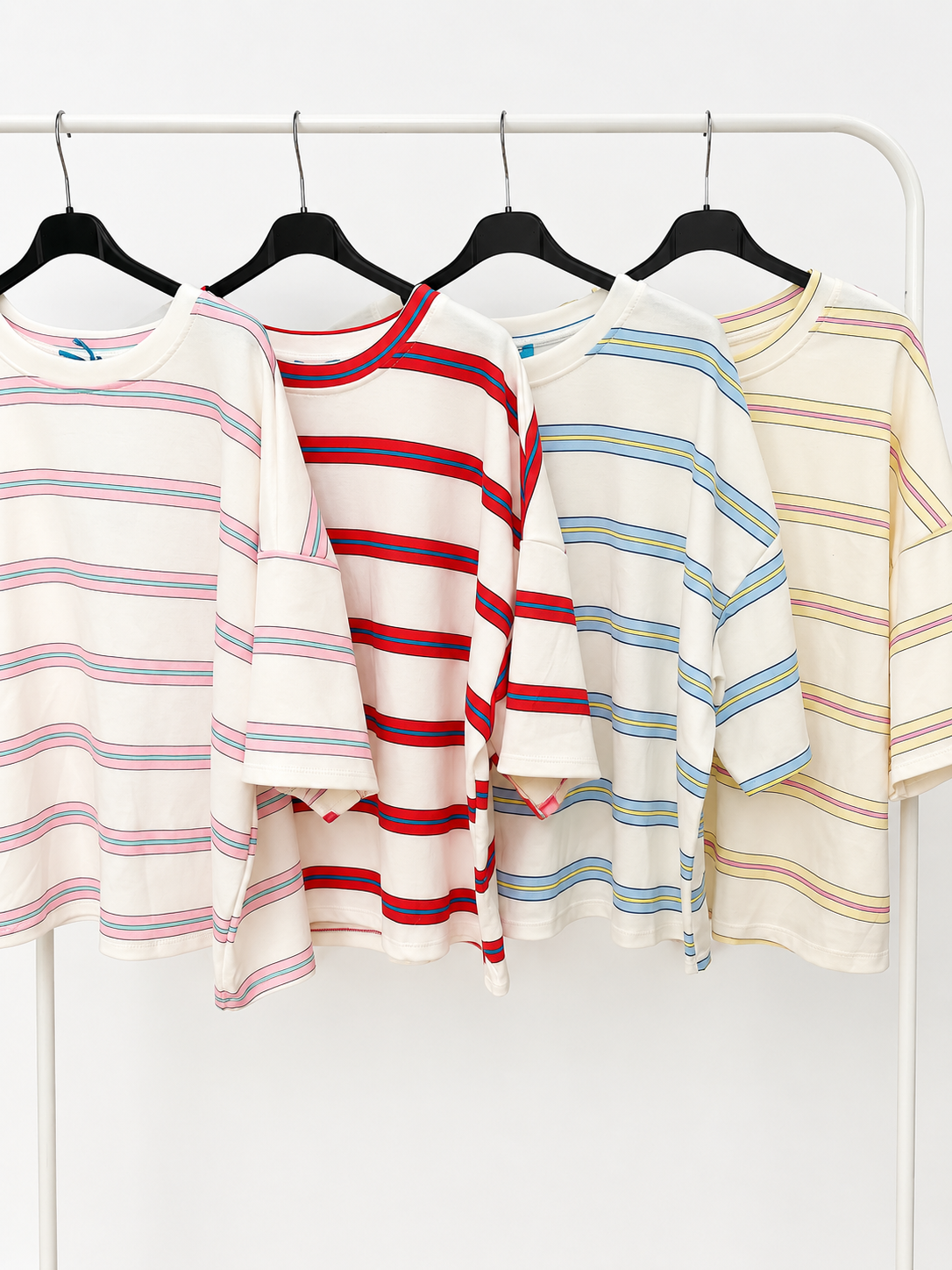 Gestreiftes Oversize-Shirt - 4 Farben