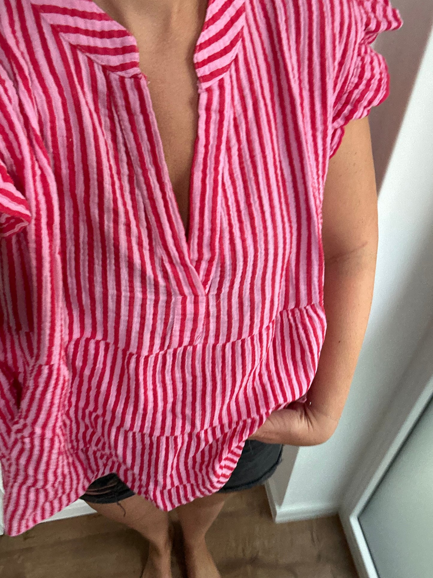 Musselin-Bluse mit Volants