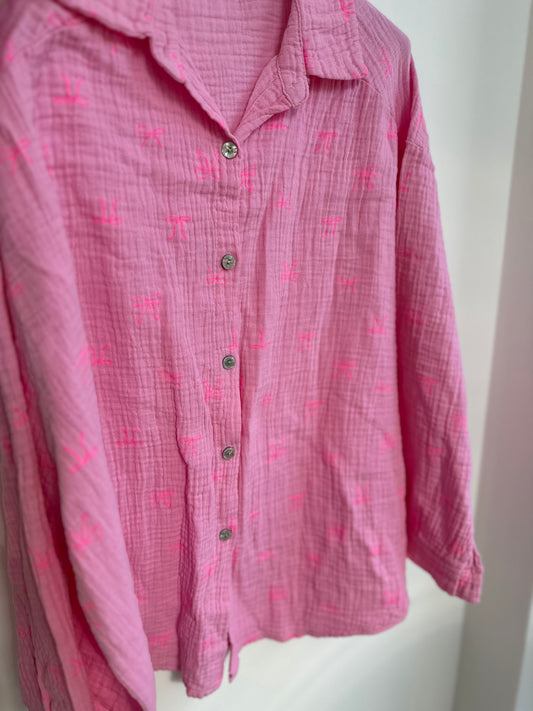 Musselinbluse Schleifen