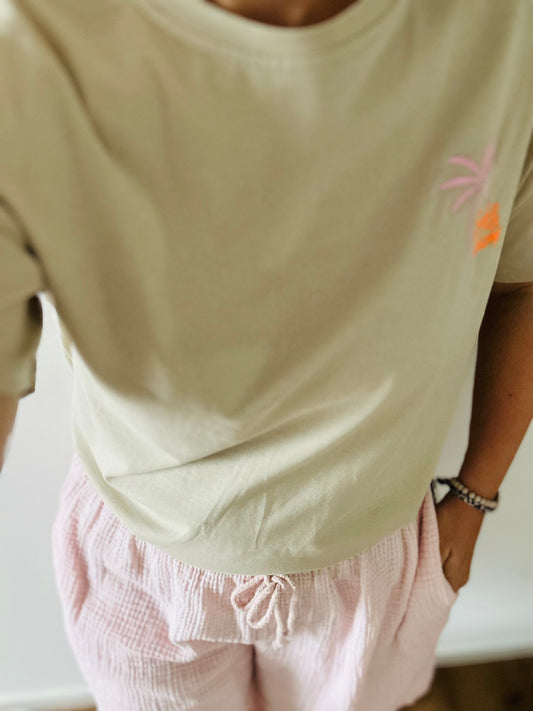 Musselin Shorts - Rosa&Grau