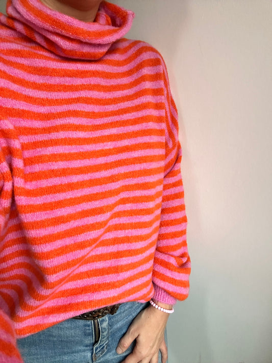 Rollkragenpullover Happy Stripes